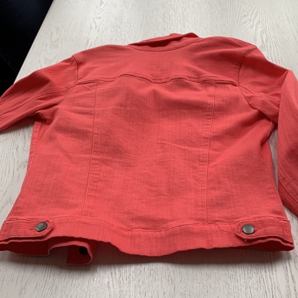 Jean jacket - coral / pink. - Picture 11 of 11